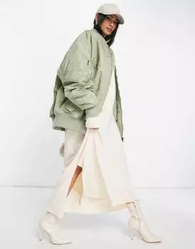 Бомбер цвета хаки ASOS EDITION