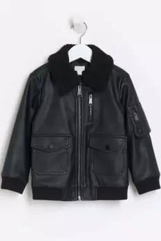Бомбер для мальчиков River Island, черный