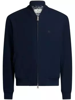 Бомбер ETRO Pegaso с вышивкой, синий