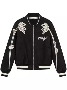 Бомбер Floral Varsity ROUGH., черный