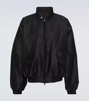 Бомбер harrington из хлопка Balenciaga, черный