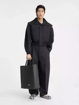 Бомбер из эластичной резинки Бордо Jacquemus, черный