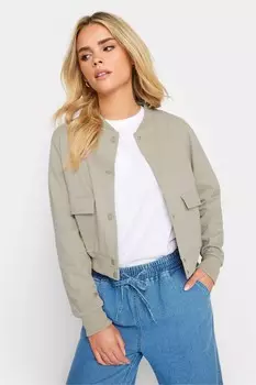 Бомбер из джерси Pixiegirl Petite, коричневый