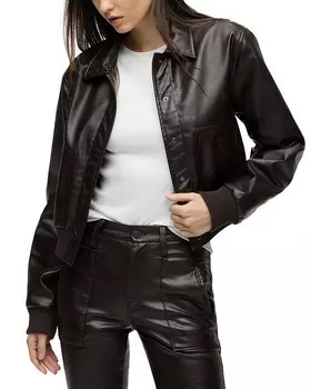 Бомбер из искусственной кожи Hudson, коричневый