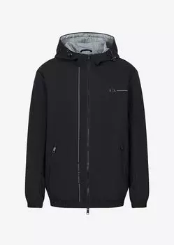 Бомбер из переработанной технической ткани Armani Exchange, черный