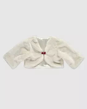 Бомбер из синтетического меха для девочек Disney Disney, кремовый