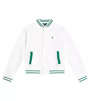 Бомбер из смесового хлопка Polo Ralph Lauren, белый