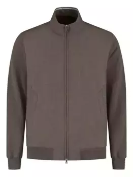 Бомбер из смесового шелка Paul & Shark, коричневый