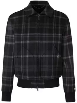 Бомбер из смесовой шерсти Canali, черный