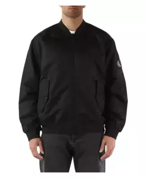 Бомбер из технической ткани с вышивкой логотипа Calvin Klein Jeans, черный