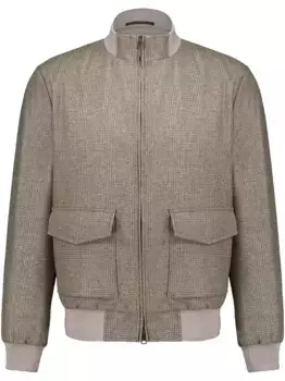 Бомбер из вирджинской шерсти Boglioli, коричневый