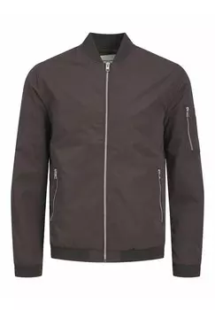 Бомбер JJERUSH Jack & Jones, темно-коричневый