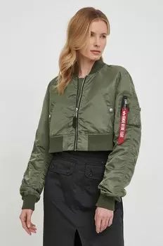 Бомбер MA-1 BOXY WMN Alpha Industries, зеленый