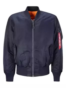 Бомбер MA-1 Heritage на молнии Alpha Industries, синий