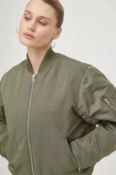 Бомбер Mae Samsoe Samsoe, зеленый
