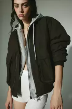 Бомбер mapes H&M, черный