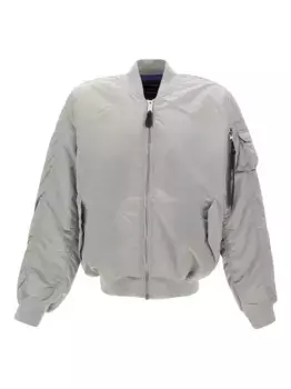 Бомбер на молнии Alpha Industries, серый