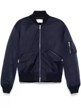 Бомбер на молнии Ferragamo, синий