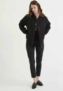 Бомбер на молнии Herita, черный