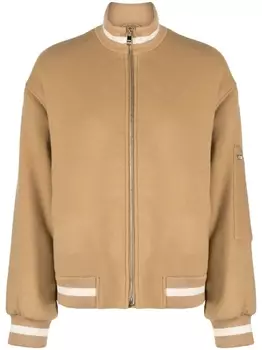 Бомбер на молнии MSGM, бежевый