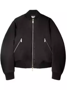 Бомбер на молнии OFF-WHITE, черный