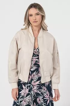 Бомбер на молнии Only, бежевый
