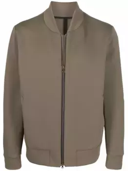 Бомбер на молнии с карманами Harris Wharf London, зеленый