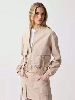 Бомбер на молнии во всю длину B.Angel, цвет ecru