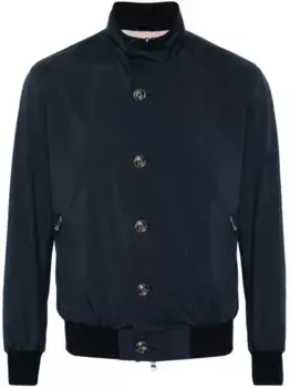 Бомбер на пуговицах Barba, синий