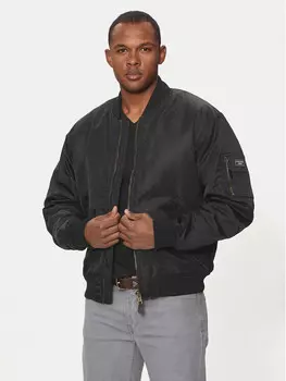 Бомбер обычного кроя Guess, черный