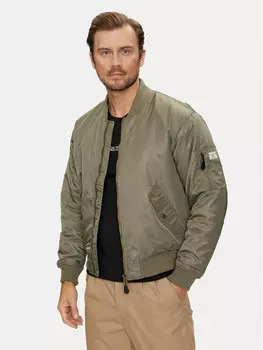 Бомбер обычного кроя Guess, хаки