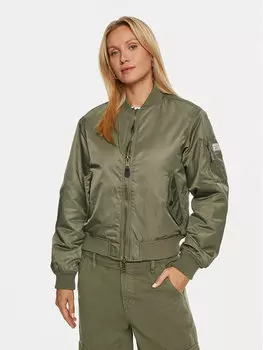 Бомбер обычного кроя Guess, хаки