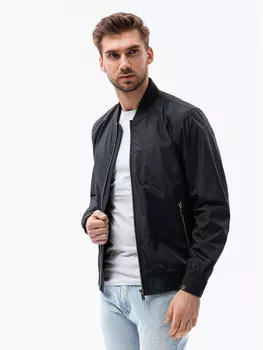 Бомбер обычного кроя Ombre, черный