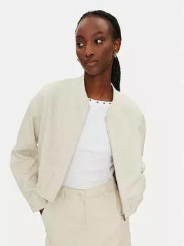 Бомбер обычного кроя Vila, бежевый