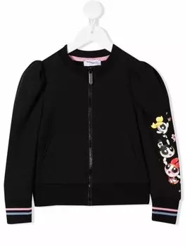 Бомбер Powerpuff Girls на молнии Monnalisa, черный