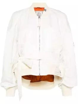 Бомбер-пуховик с логотипом Maison Mihara Yasuhiro, белый