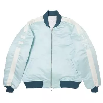 Бомбер Rhude Boys 02 Satin Bomber, цвет Mint/Cream