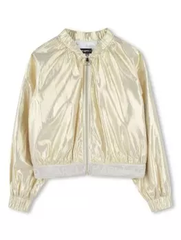 Бомбер с эффектом металлик Karl Lagerfeld Kids, золотой