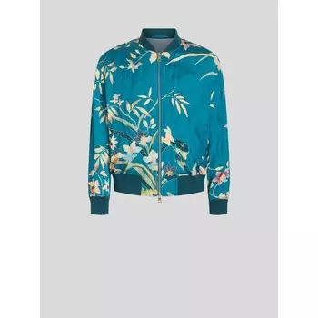 Бомбер с цветочным принтом Etro, синий