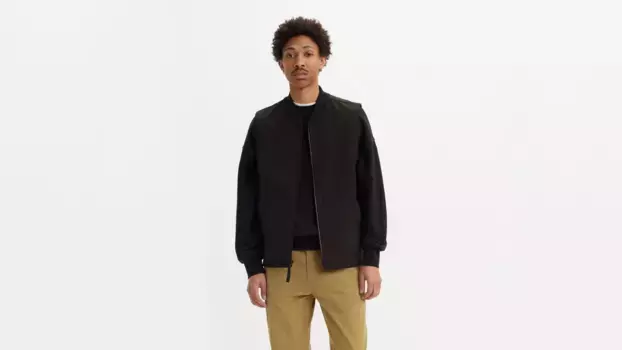 Бомбер с худи и мягкой оболочкой Levi's, черный