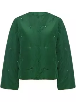 Бомбер с искусственным жемчугом Sleeper, зеленый