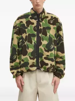 Бомбер с камуфляжным принтом A BATHING APE, зеленый