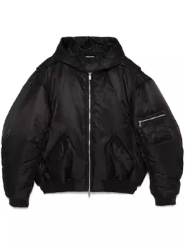 Бомбер с капюшоном Mainless, черный