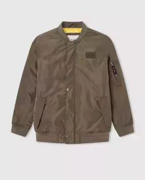Бомбер с логотипами для мальчиков Pepe Jeans, зеленый