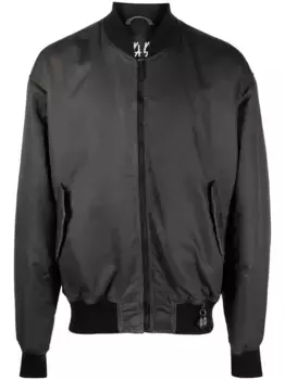 Бомбер с логотипом 44 LABEL GROUP, серый