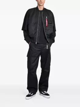 Бомбер с логотипом Alpha Industries, черный