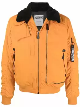 Бомбер с логотипом Moschino, оранжевый