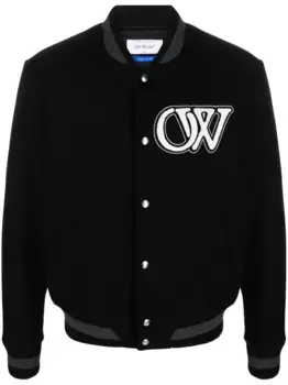 Бомбер с логотипом OFF-WHITE, черный