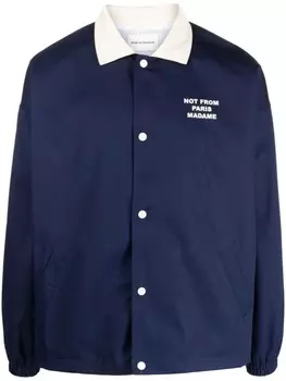 Бомбер с надписью Drle De Monsieur, синий