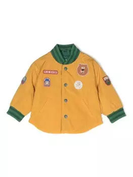 Бомбер с нашивками Stella McCartney Kids, желтый